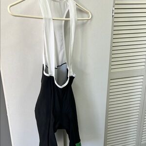 Santini Black and White Cycling Bib Shorts
